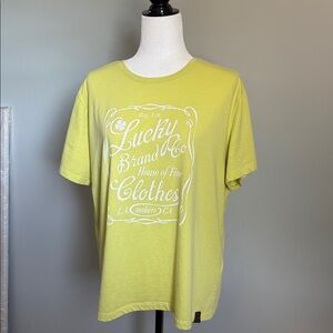 Lucky Brand Fresh Lemon/ Lime Graphic Tee Size XL Excellent Condition